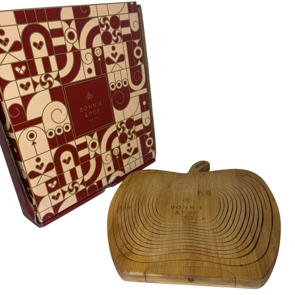 Bonnie‎ and Pop Dried Fruit Gift Basket Convertible Wooden Tray Unique Rare!